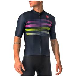 Castelli Endurance Pro Endurance Pro Short Sleeve Jersey Men - Savile Blue/Pink/Electric Lime