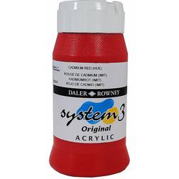Daler Rowney Daler-Rowney System 3 Acrylics Cadmium Red Hue, 500 ml bottle