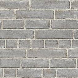 NuWallpaper Grey Brick FaÃ§ade Peel & Stick Wallpaper