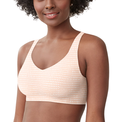 Bali Comfort Revolution Easylite Back Close Wirefree Bra - Dashing Buff/White Print