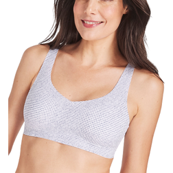 Bali Comfort Revolution Easylite Back Close Wirefree Bra - Dashing White/Chambray Blue