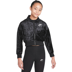 Nike Older Kid's Air Crop Jacket - Black/White (DJ5819-010)