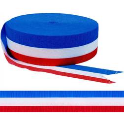 Amscan Patriotic Crepe Streamer, 1.875" x 500' Red/White/Blue, 2/Pack (6204.60)