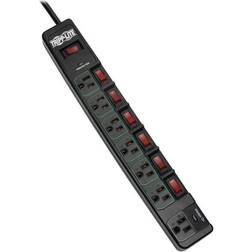 Tripp Lite TRPTLP76MSGB Eco-Surge 7-Outlet Surge Protector, Black