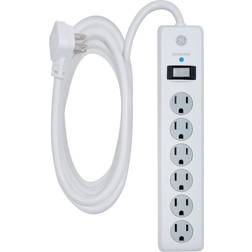 GE 6-Outlet Surge Protector, 10' Cord, White