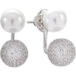 Sif Jakobs Bobbio Due Earrings - Silver/White
