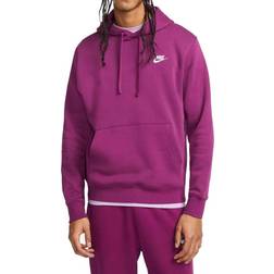 Nike Club Fleece Pullover Hoodie - Sangria/Sangria/White