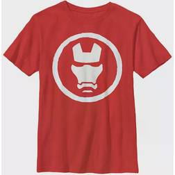 Fifth Sun Big Boy's Iron Man Mask Icon Short Sleeve T-Shirt - Red