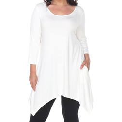 White Mark Makayla Tunic Top Plus Size - White