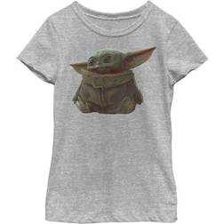 Fifth Sun Girl's Star Wars The Mandalorian The Child Portrait T-shirt - Athletic Heather (STMD00053GTS)