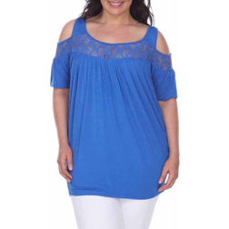 White Mark Bexley Tunic Top Plus Size - Blue