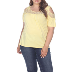 White Mark Bexley Tunic Top Plus Size - Yellow