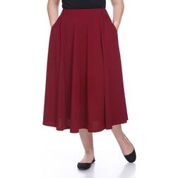 White Shark Tasmin Flare Midi Skirt - Burgundy