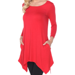 White Mark Women's Makayla Tunic Top - Red