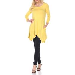 White Mark Women's Makayla Tunic Top - Yellow Mustard