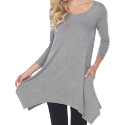 White Mark Women's Makayla Tunic Top - Charcoal