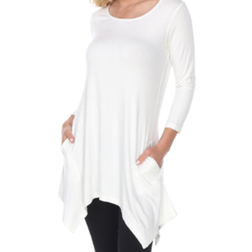 White Mark Women's Makayla Tunic Top - White
