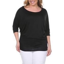 White Mark Dolman Top Dolman Top - Black