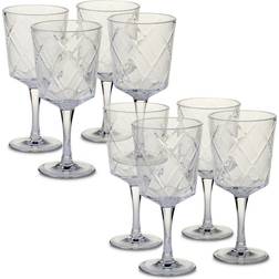 Certified International Clear Diamond Wine Glass 38.446cl 8pcs