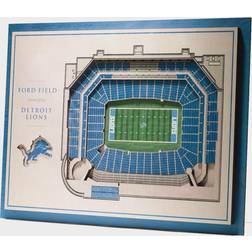 YouTheFan Detroit Lions Stadium Views 3D Wall Art