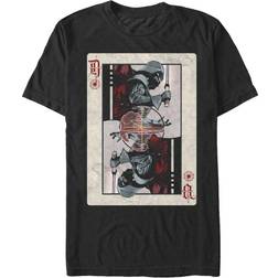 Fifth Sun Star Wars Darth Vader Death Star Playing Card T-shirt - Black