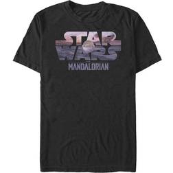 Fifth Sun Star Wars The Mandalorian The Child Sunset Logo T-shirt - Black