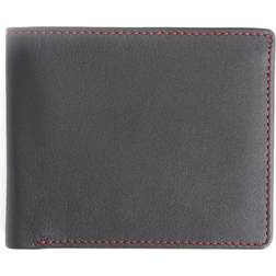 Royce RFID Blocking Bifold Wallet - Black/Red