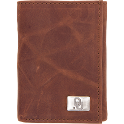 Eagles Wings Oklahoma Sooners Tri Fold Wallet - Brown