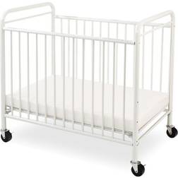 L.A. Baby The Condo Metal Mini/Portable Evacuation Window Crib with Mattress 27.5x39"