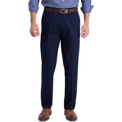 Haggar Iron Free Premium Khaki Straight Fit Pant - Dark Navy