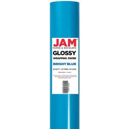 Wrapping Paper Rolls 25 Sq Ft Bright Blue Glossy Solid 2-pack