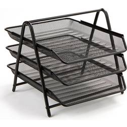 3 Tier Mesh Paper File Tray with 3 Sliding Trays