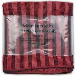 Design Imports Microfiber Cloths Scrub Scour Polish Set 6-pack