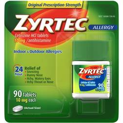 Zyrtec 24 Hour Allergy Relief 10mg 90 pcs Tablet