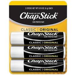 ChapStick (2 pack) Classic Lip Balm Tube, Original, 3 Count