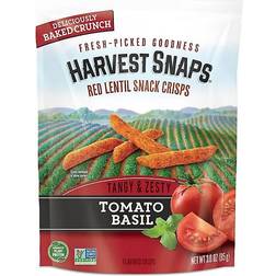 Harvest Snaps Tomato Basil Red Lentil Snack Crisps 85.049g