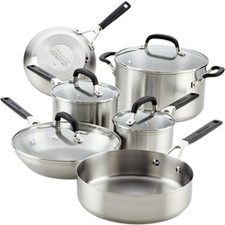 KitchenAid Stainless Steel Cookware Set with lid 10 Parts