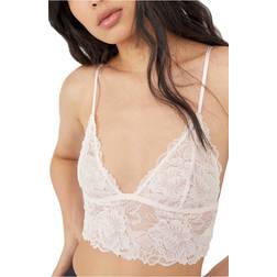 Free People Everyday Lace Longline Bralette - Heavenly Pink