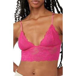 Free People Everyday Lace Longline Bralette - Peacock Pink