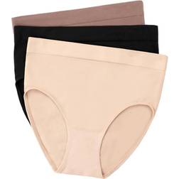 Wacoal B-Smooth Hi Cut Brief 3-pack - Rose Dust/Deep Taupe/Black