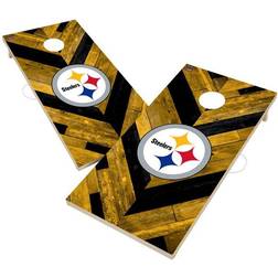 Victory Tailgate Pittsburgh Steelers Herringbone Design Cornhole Set