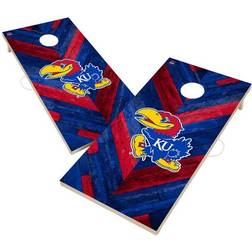 Victory Tailgate Kansas Jayhawks Herringbone Design Cornhole Set