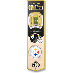 YouTheFan Pittsburgh Steelers 3D Stadium View Banner