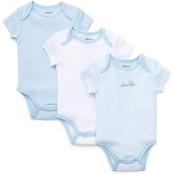 Little Me Train Bodysuits 3-pack - Blue