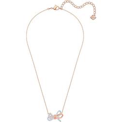 Swarovski Lifelong Bow Pendant Necklace - Rose Gold/Silver/Transparent