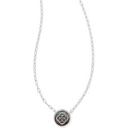 Kendra Scott Stamped Dira Pendant Necklace - Silver/Black