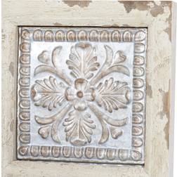 DecMode Metal Rustic Floral Framed Art