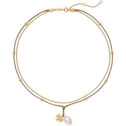 Tory Burch Kira Pendant Necklace - Gold/Pearl