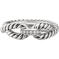 David Yurman Cable Loop Ring - Silver/Diamonds