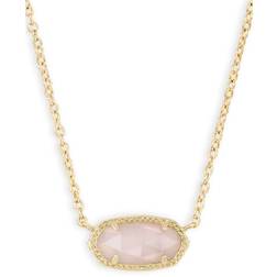 Kendra Scott Elisa Pendant Necklace - Gold/Rose Quartz